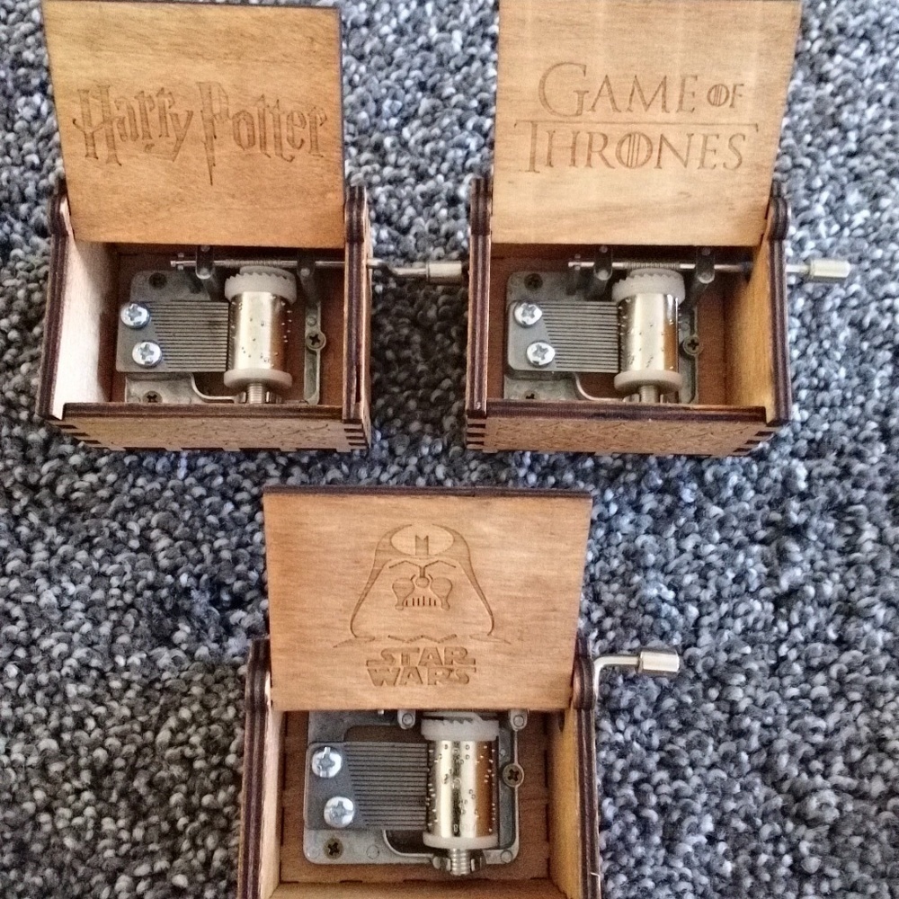 Music boxes star wars Game of thrones Harry potter